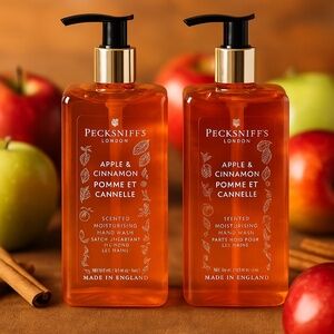 Pecksniff’s London Apple & Cinnamon Hand Wash 2-Pack 500ml Each NWT Fall Scent